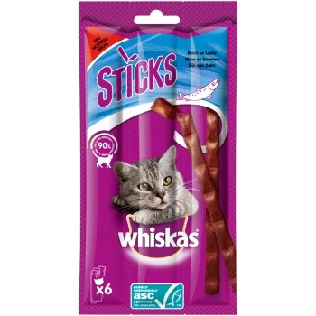 Whiskas Sticks 14x6 Stück Lachs 1 Whiskas Sticks 14x6 Stück Lachs
