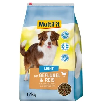 MultiFit Light Mit Geflügel & Reis 12kg 1 MultiFit Light Mit Geflügel & Reis 12kg
