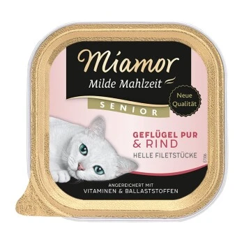 Miamor Milde Mahlzeit Senior Geflügel & Rind 16x100 G 2 Miamor Milde Mahlzeit Senior Geflügel & Rind 16x100 G – Bild 2