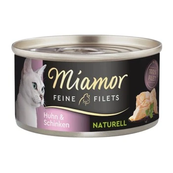 Miamor Feine Filets Naturelle Huhn & Schinken 24x80 G 1 Miamor Feine Filets Naturelle Huhn & Schinken 24x80 G