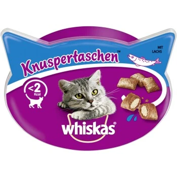 Whiskas Knuspertaschen 8x60g Lachs 1 Whiskas Knuspertaschen 8x60g Lachs